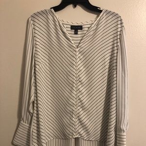 Striped business casual blouse